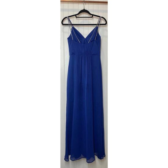 $180 DAVID'S BRIDAL NWT Blue Bridesmaid Prom Special Occasion Dress – Size 4 - Picture 8 of 11